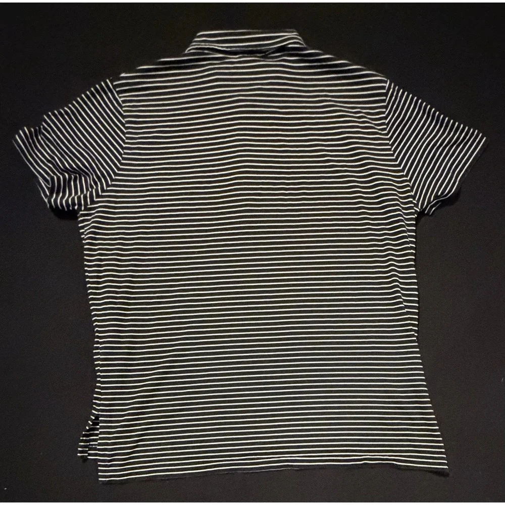 Polo Ralph Lauren Vintage Anchor Collection Black White Stripe Mens XL